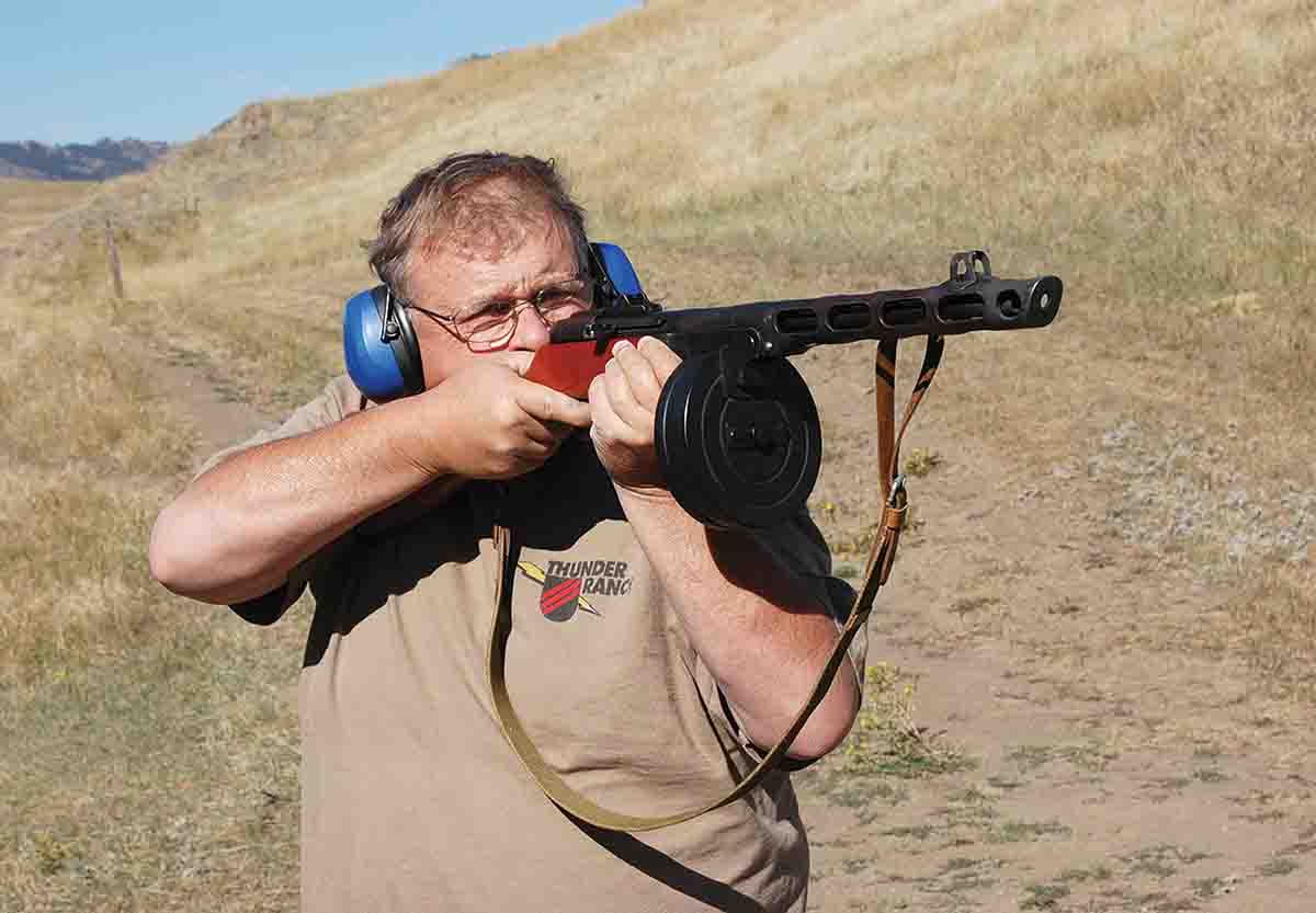 Mike is shooting his PPsh41 7.62x25mm.